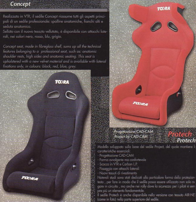 Sedile Sportivo*CONCEPT* e *PROTECTH*